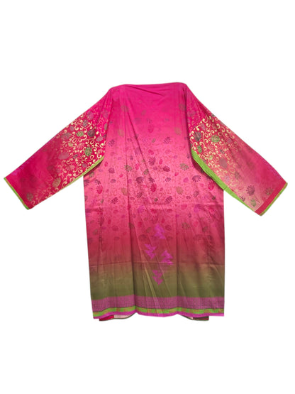 Semi Stitched Cotton Satin Casual Suitset