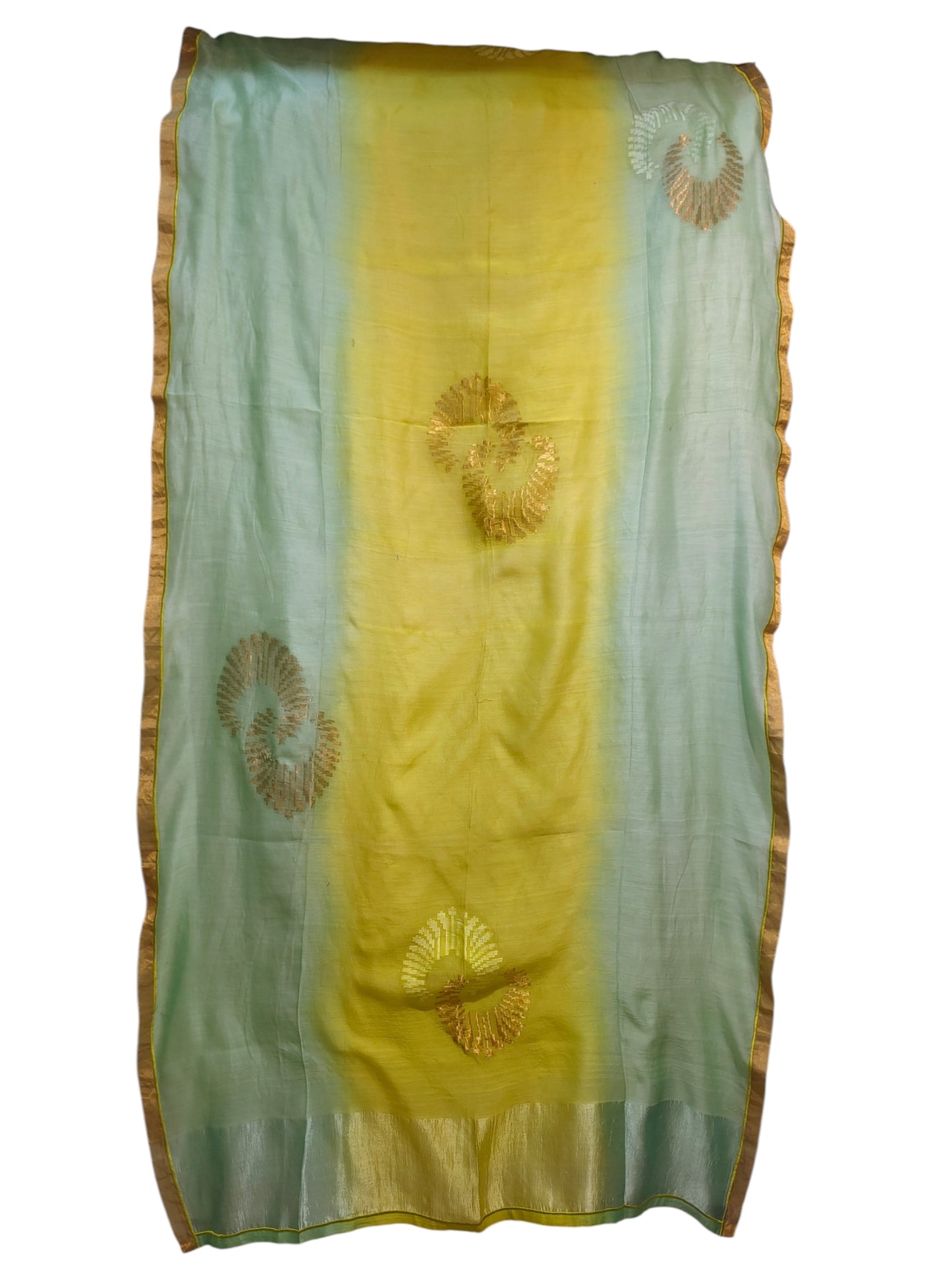 Semi Stitched Chanderi Formal Suitset