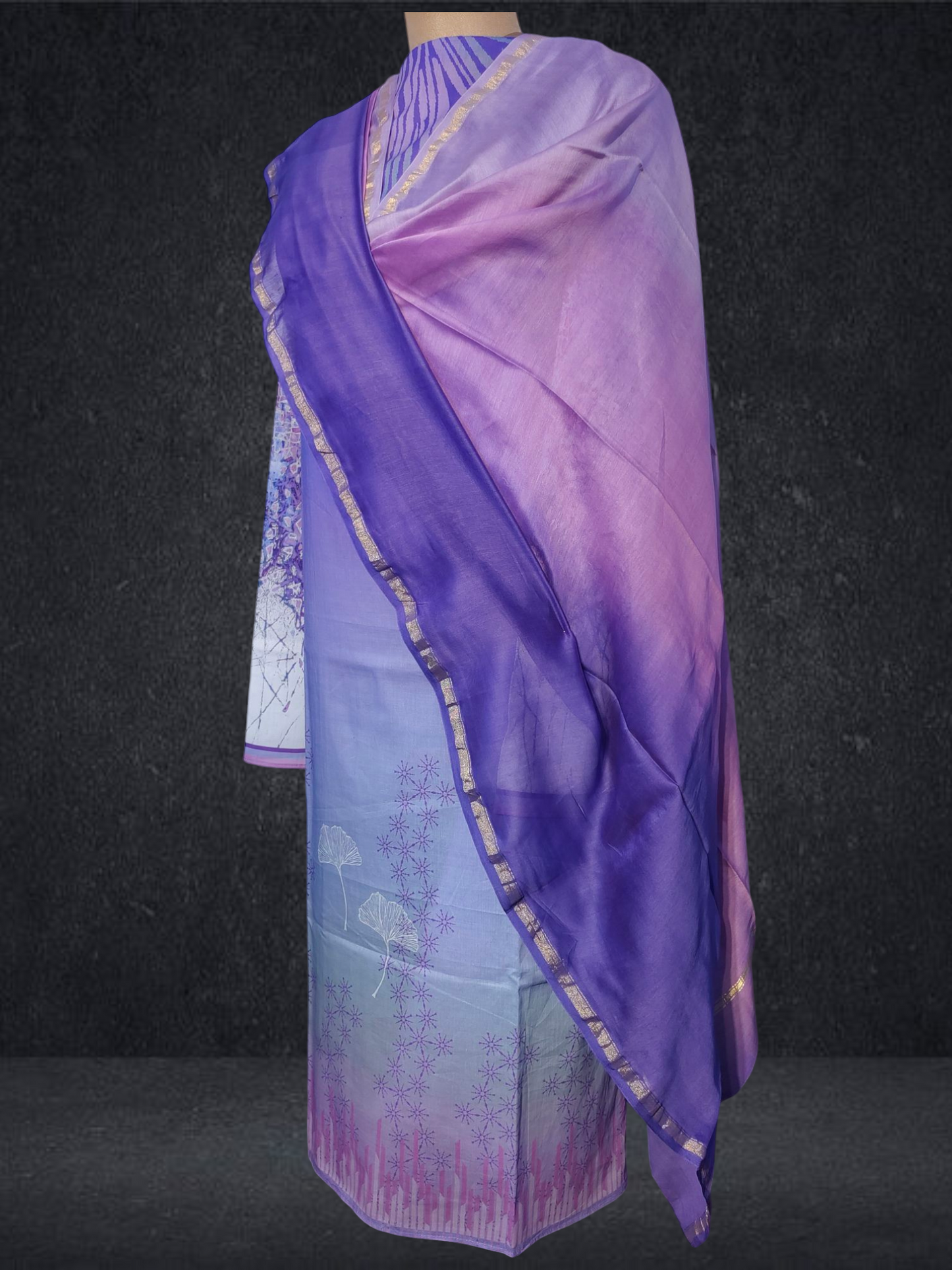 Semi Stitched Cotton Suitset