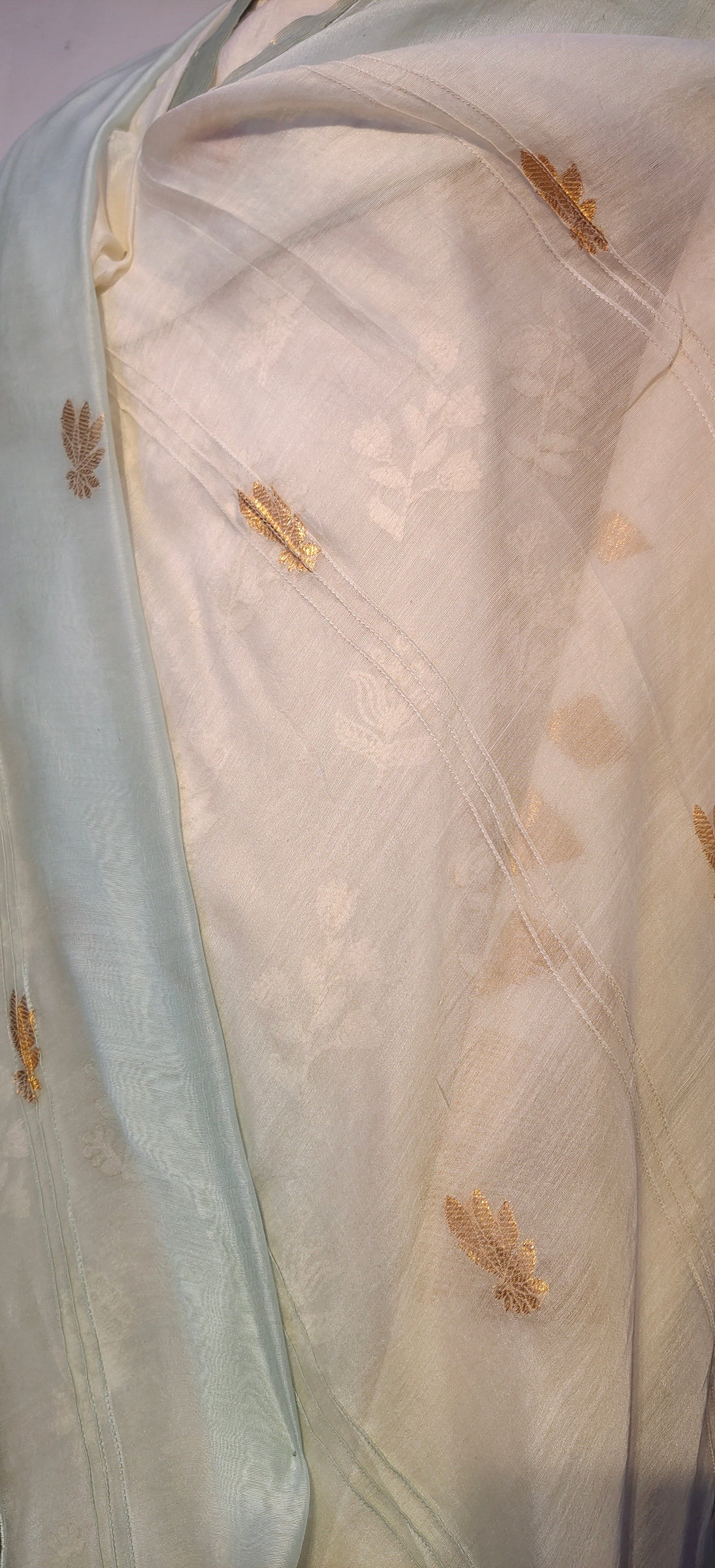 Semi Stitched Formal chanderi Suitset