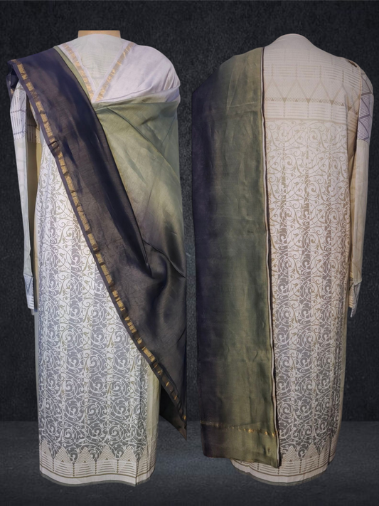 Semi Stitched Cotton Suitset