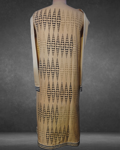 Semistitched Cotton Block Printed Casual Kurta VISHAL KAPUR