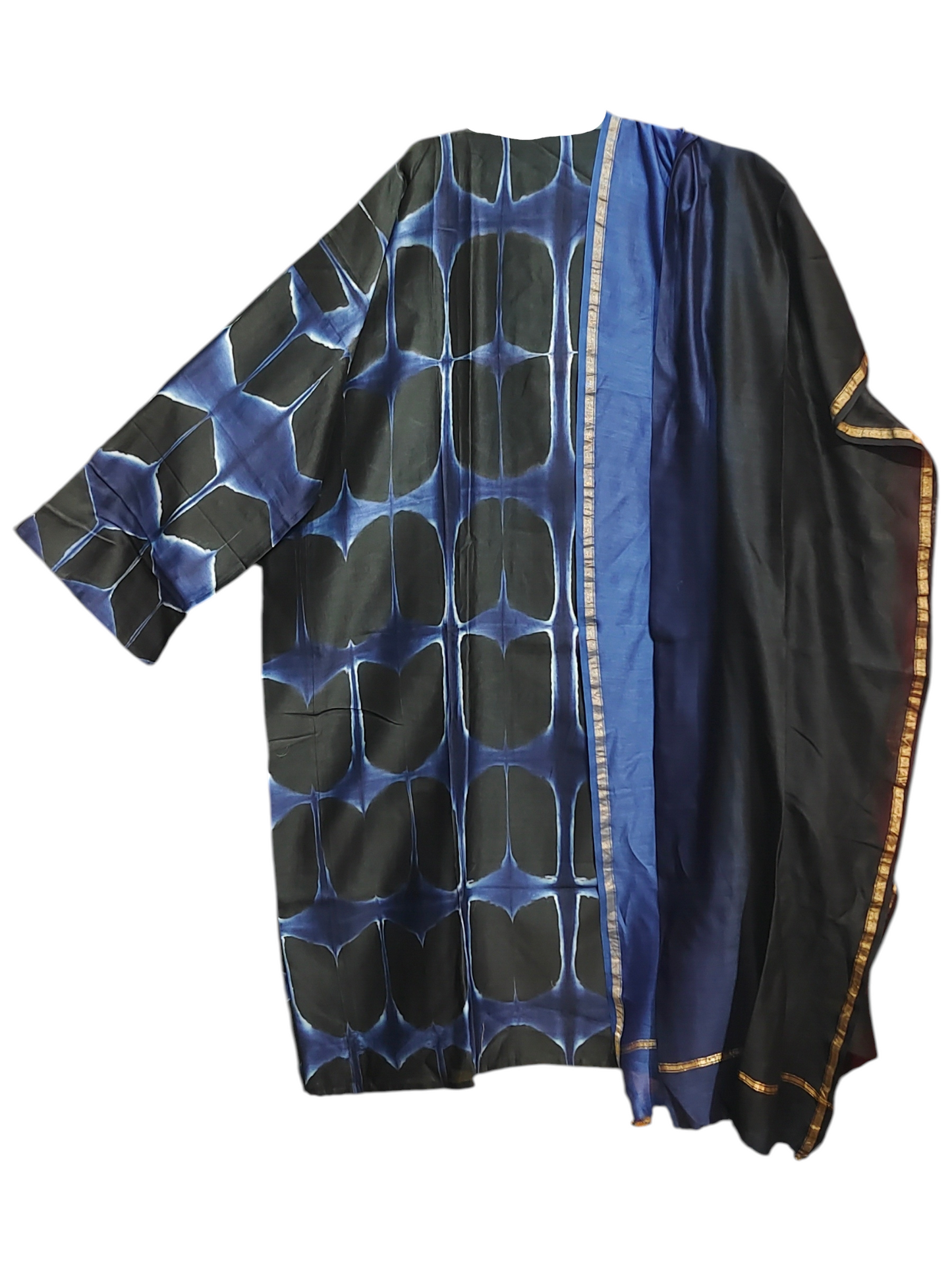 Semi Stitched Chanderi Casual Suitset