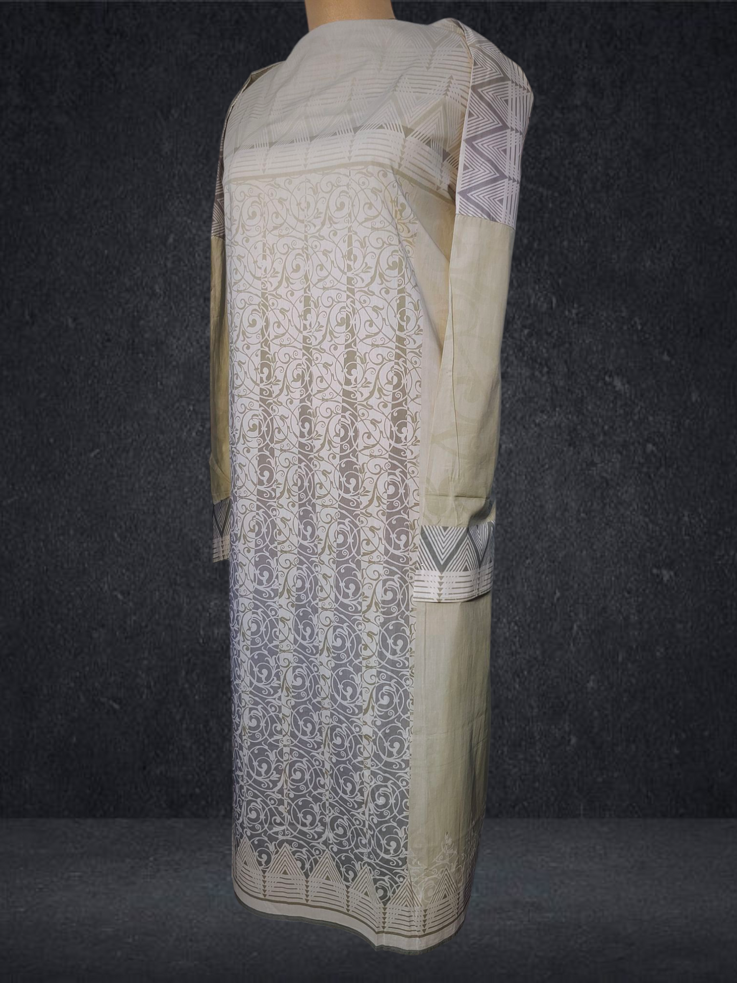 Semi Stitched Cotton Suitset
