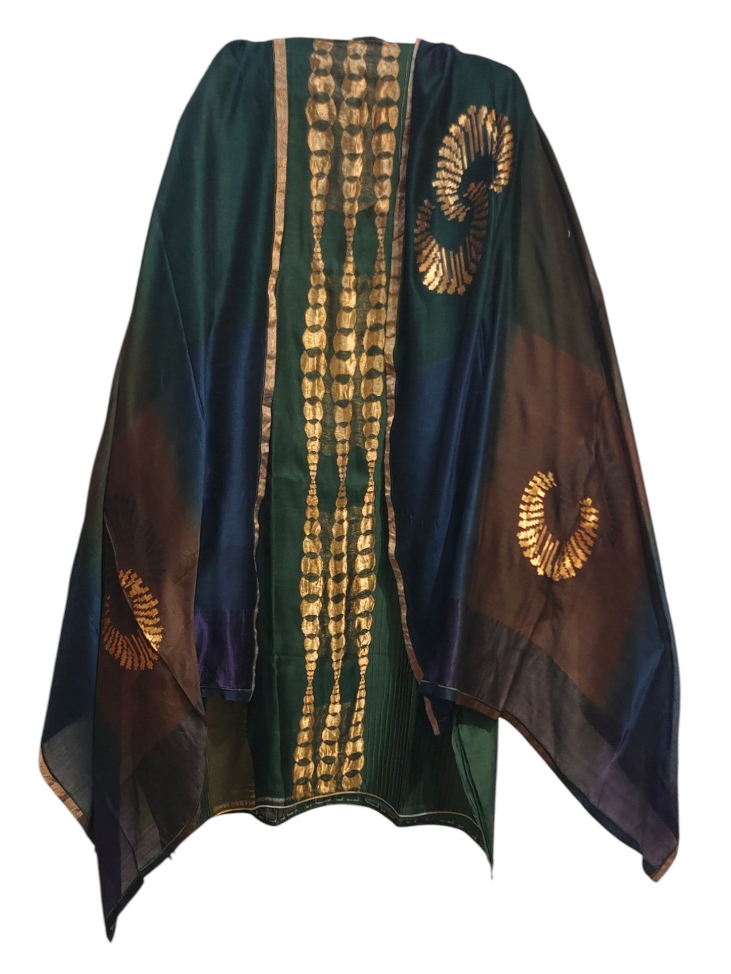 Semi Stitched Chanderi Formal Suitset