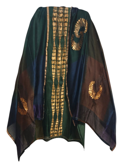 Semi Stitched Chanderi Formal Suitset