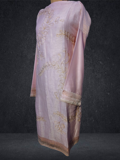 Semi Stitched silk linen kurta VISHAL KAPUR