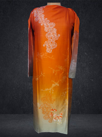 Semi Stitched Chanderi Kurta