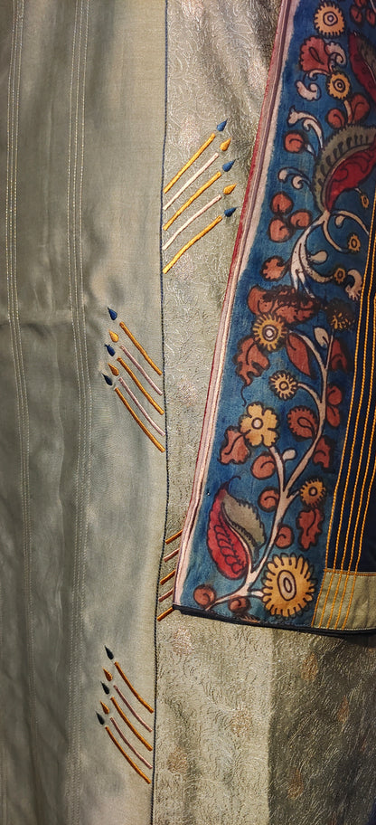Semi Stitched Formal chanderi Suitset