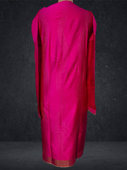 Semi Stitched Chanderi kurta