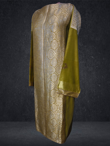 Semi Stitched Chanderi kurta