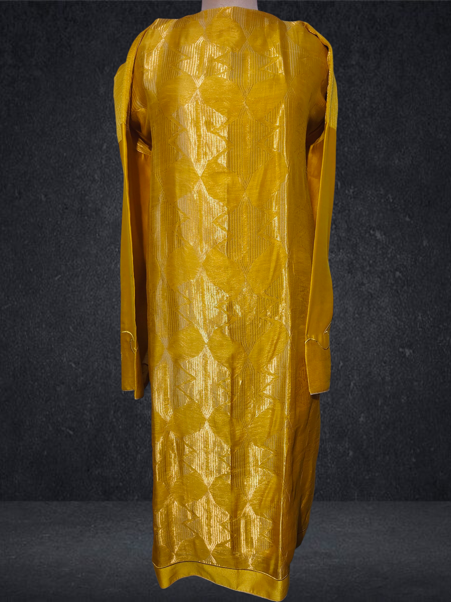 Semi Stitched Formal chanderi Kurta