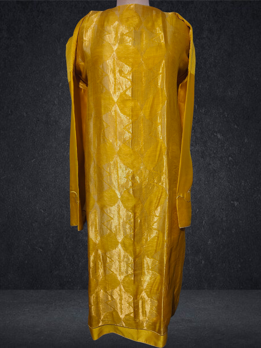 Semi Stitched Formal chanderi Kurta