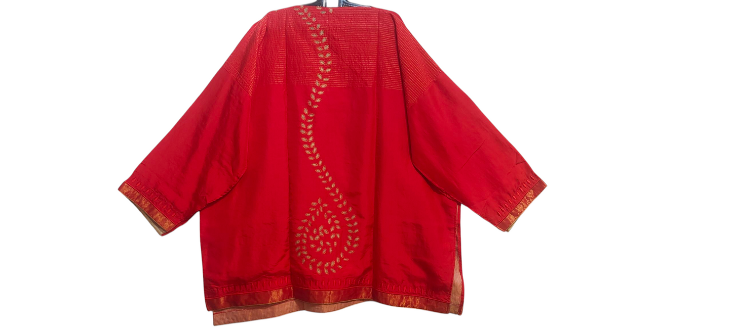 Formal chanderi Embroidered Indowestern set