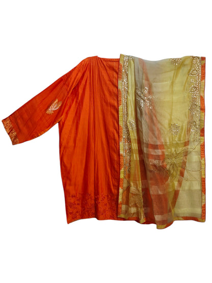 Semi Stitched Chanderi Formal Suitset