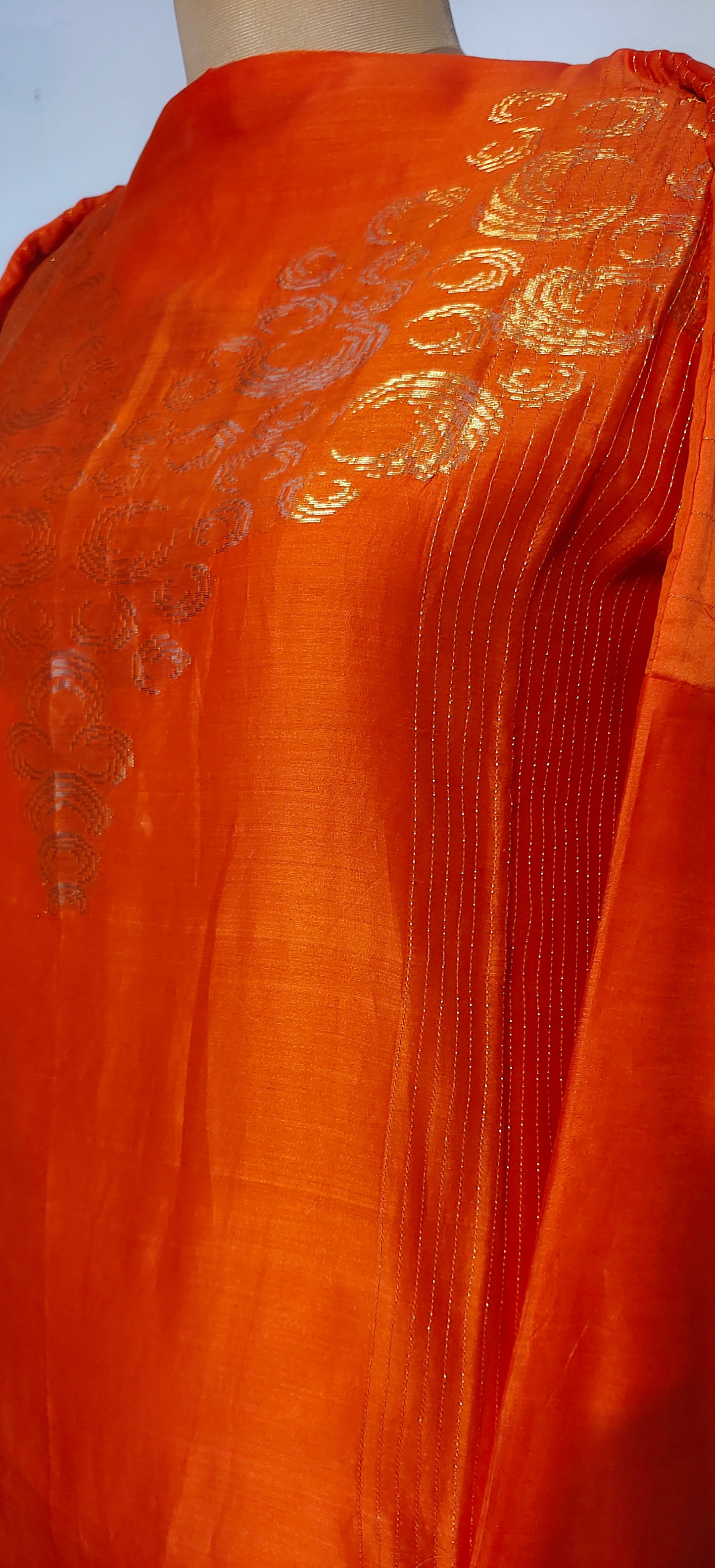 Semi Stitched Formal chanderi Kurta