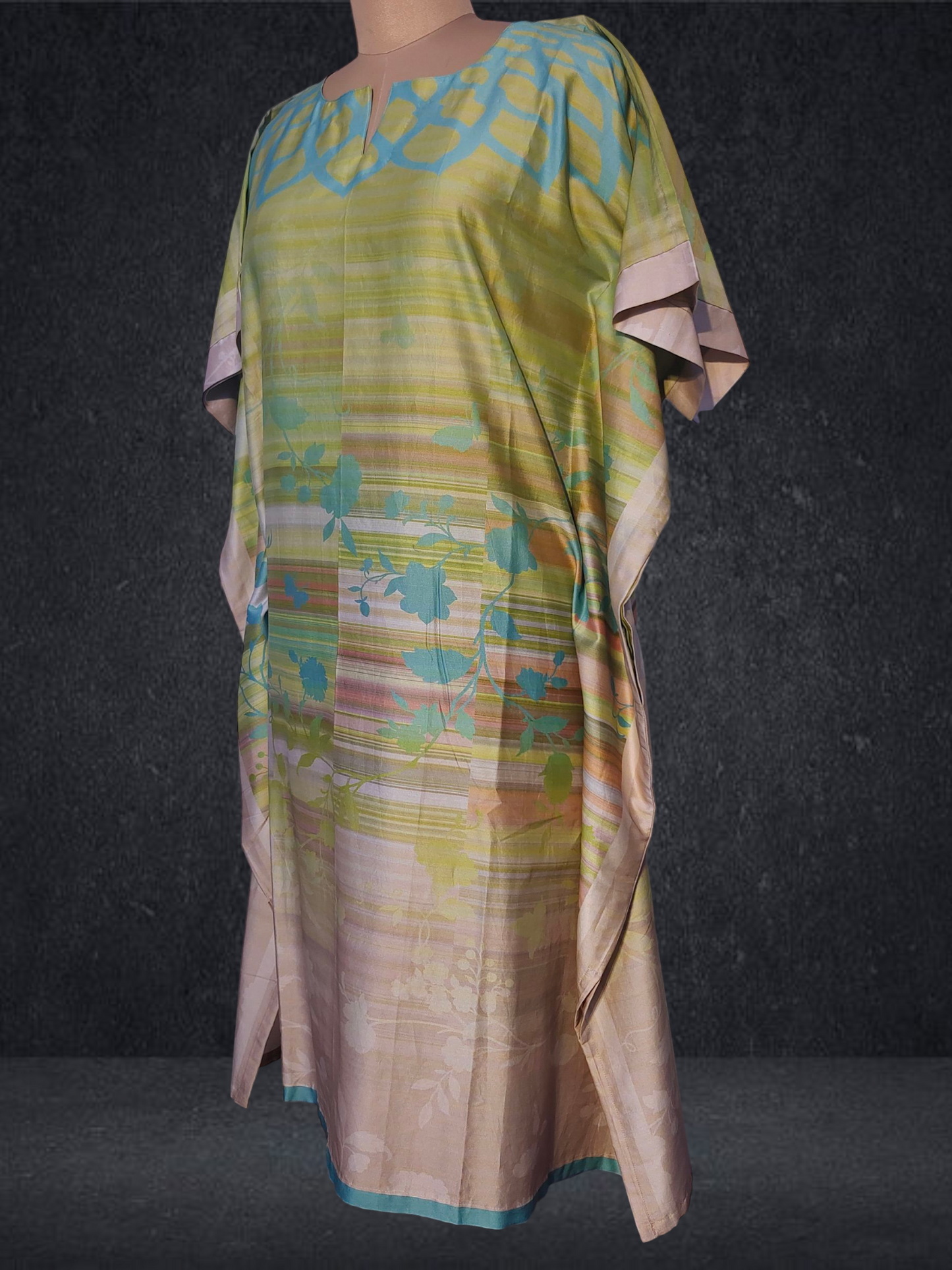 Stitched Chanderi Digital Printed Kaftan VISHAL KAPUR STUDIO
