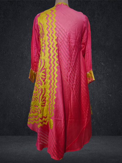 Stitched applique Long Dress VISHAL KAPUR STUDIO
