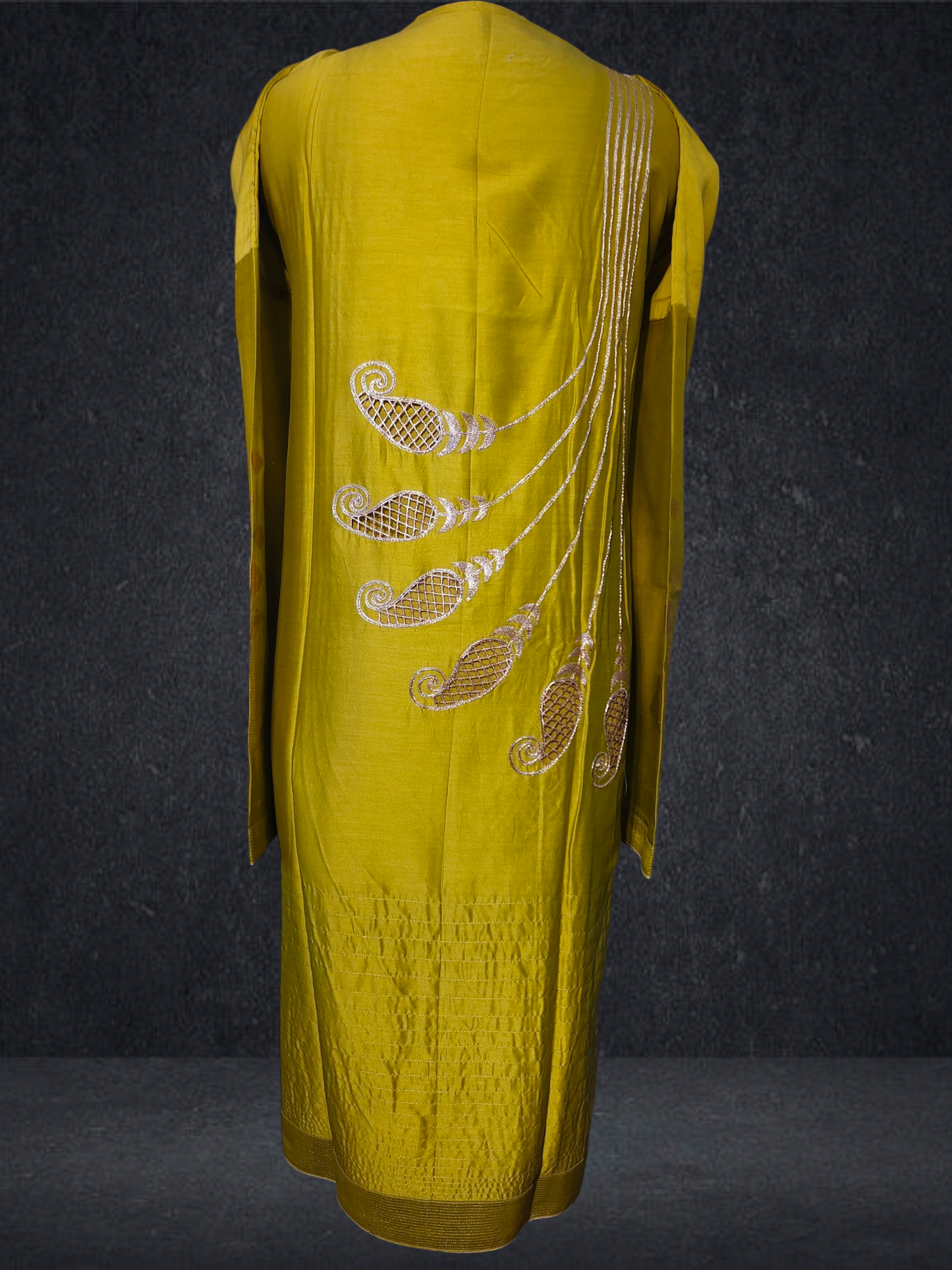 Semi Stitched Formal chanderi Kurta