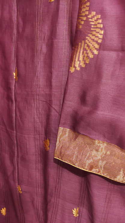 Semi Stitched Chanderi Formal Suitset