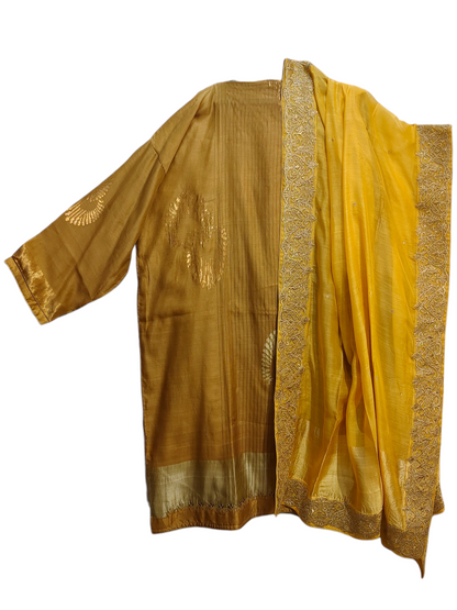Semi Stitched Chanderi Formal Suitset
