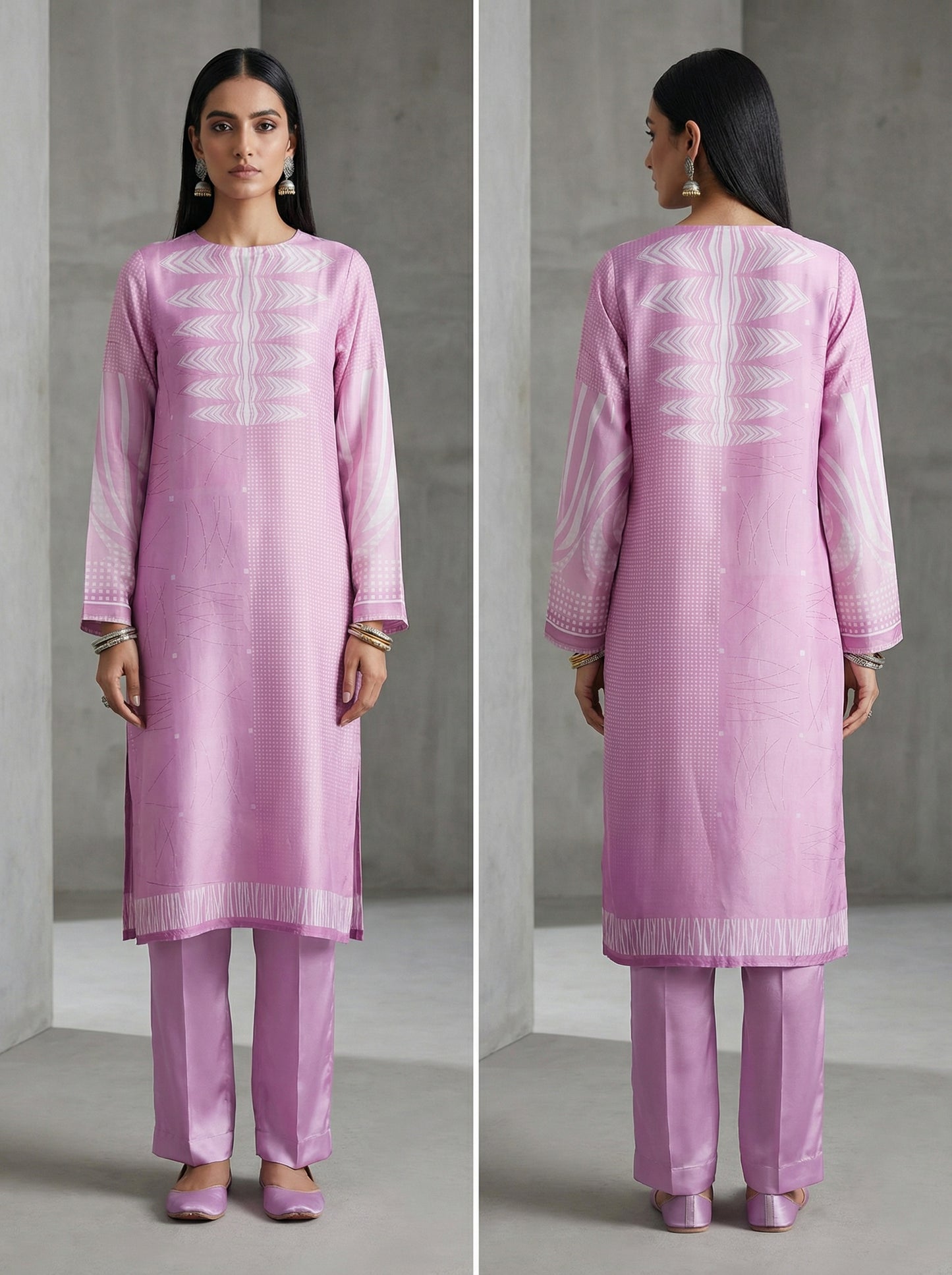 Semi Stitched Chanderi Kurta
