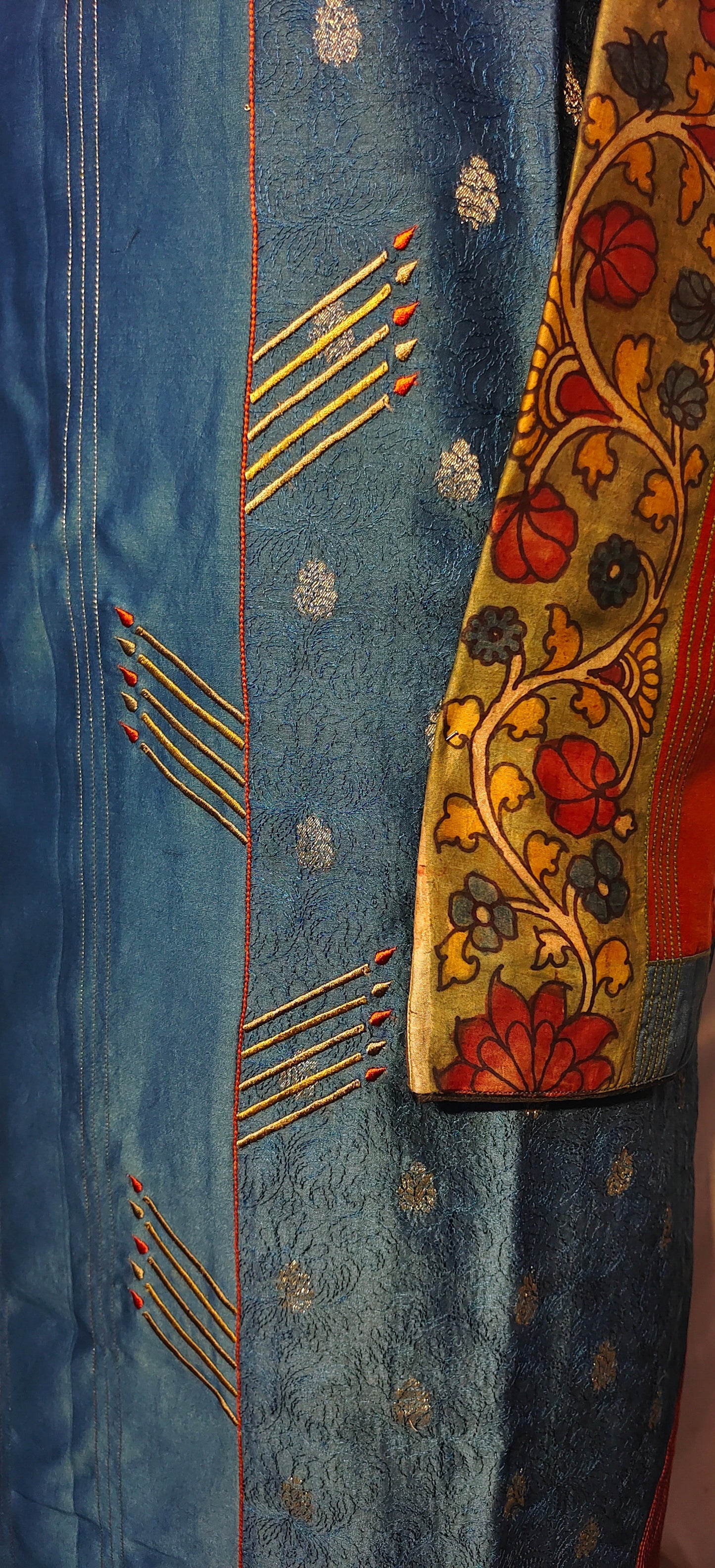 Semi Stitched Chanderi kurta VISHAL KAPUR