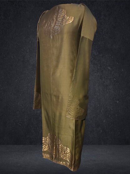 Semi Stitched Chanderi kurta