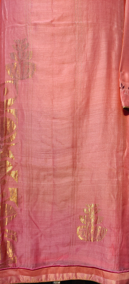 Semi Stitched Chanderi kurta