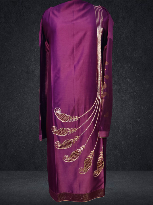 Semi Stitched Formal chanderi Kurta