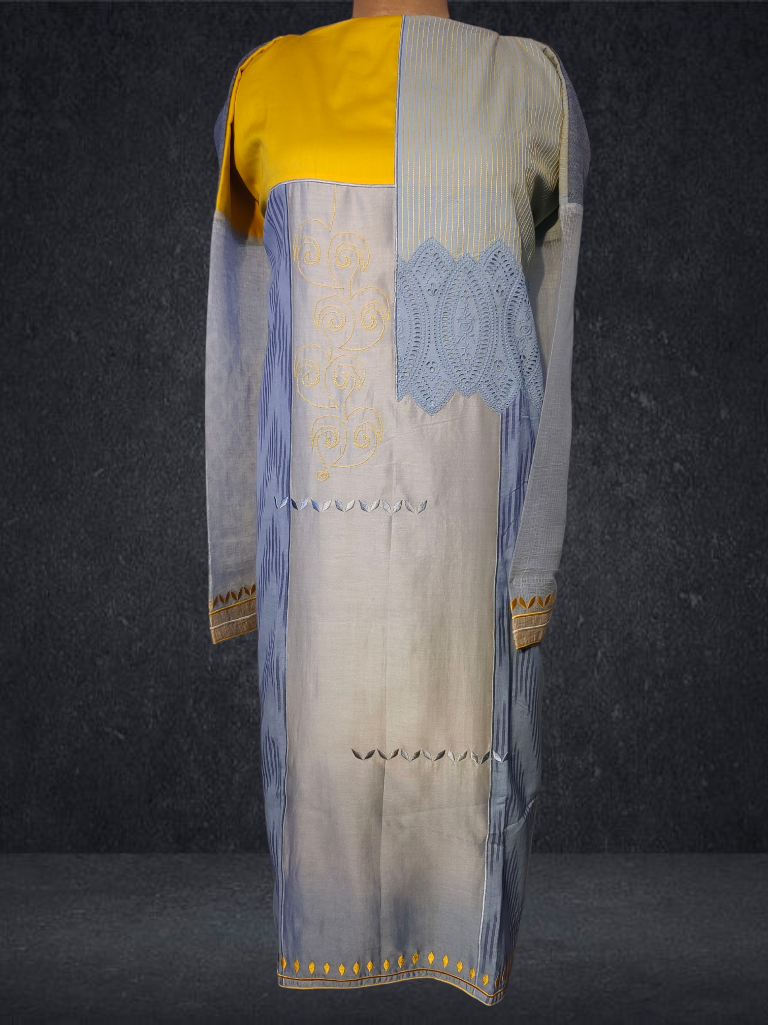 Semi Stitched Formal chanderi Suitset VISHAL KAPUR