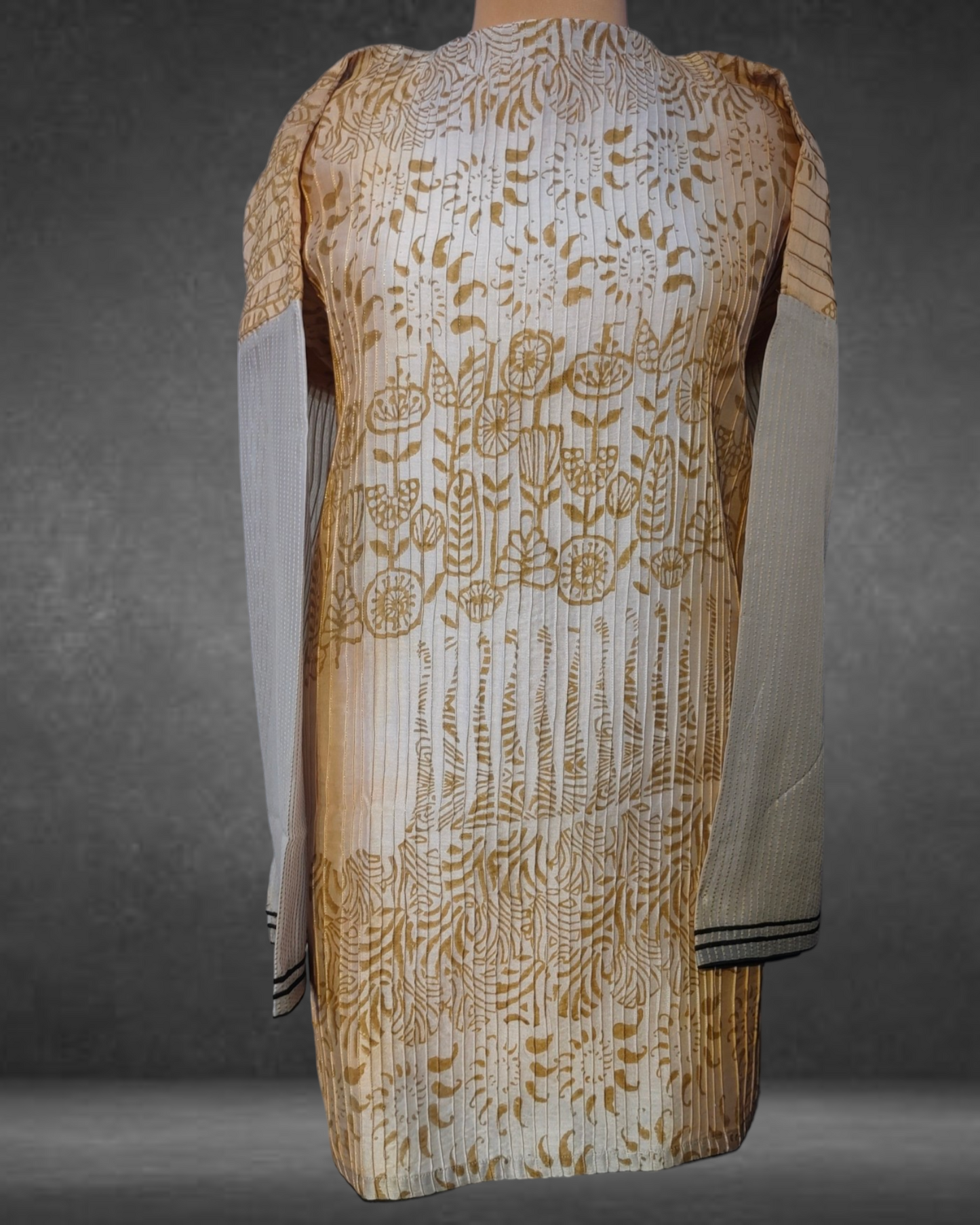 Semistitched Chanderi  Blockprinted Tunic VISHAL KAPUR STUDIO