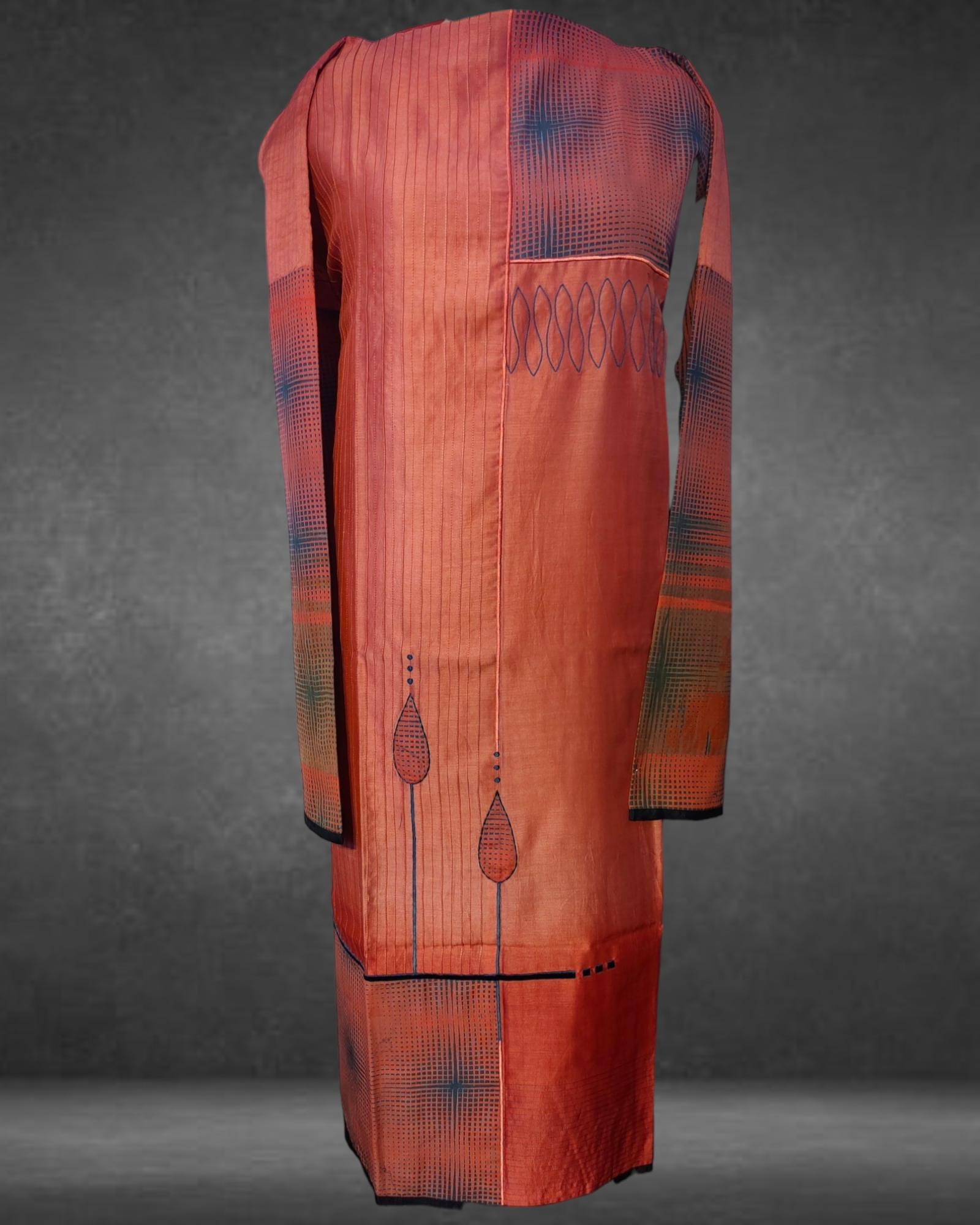 Semi Stitched Formal Chanderi kurta VISHAL KAPUR