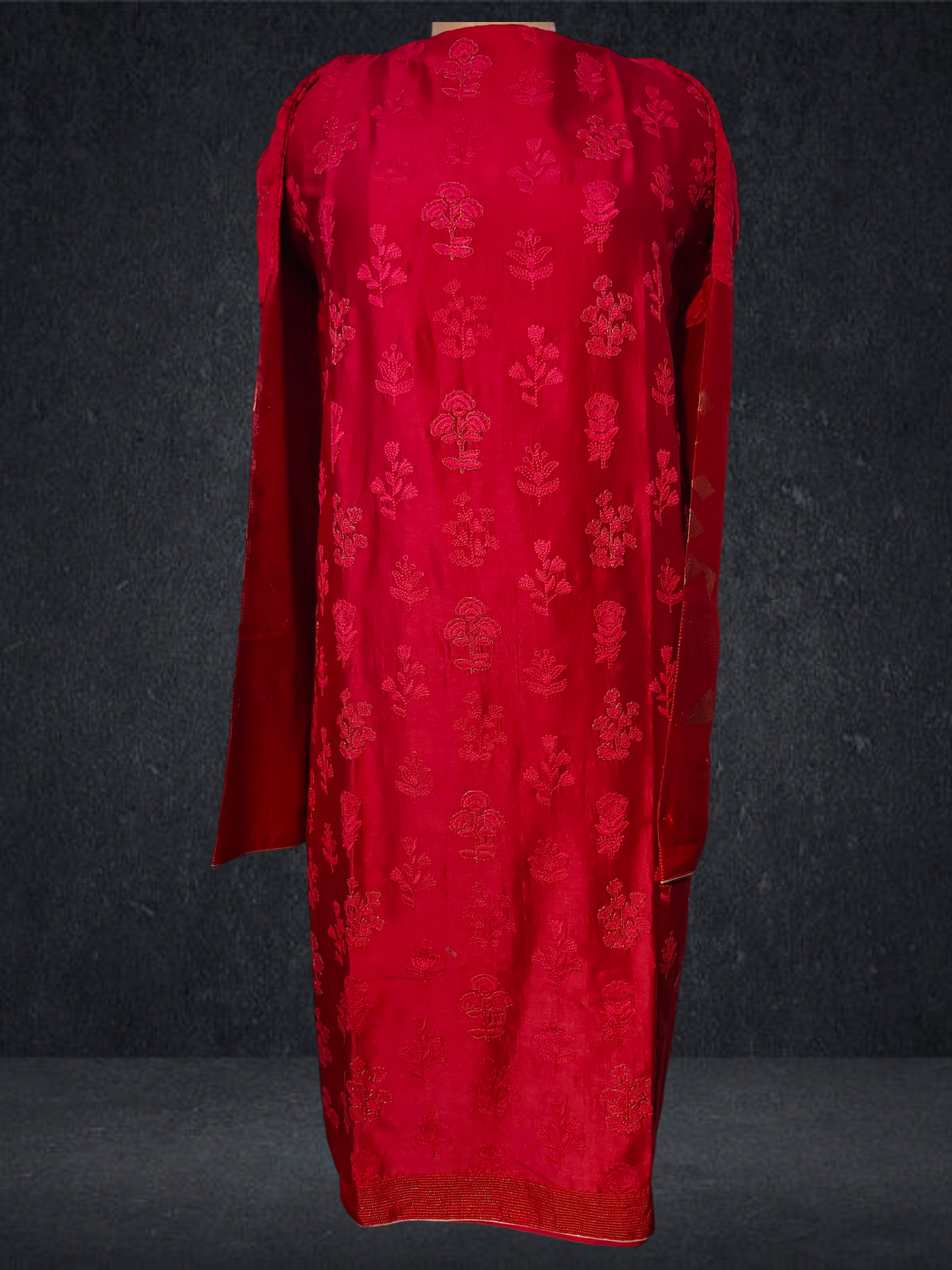 Semi Stitched Formal chanderi Kurta