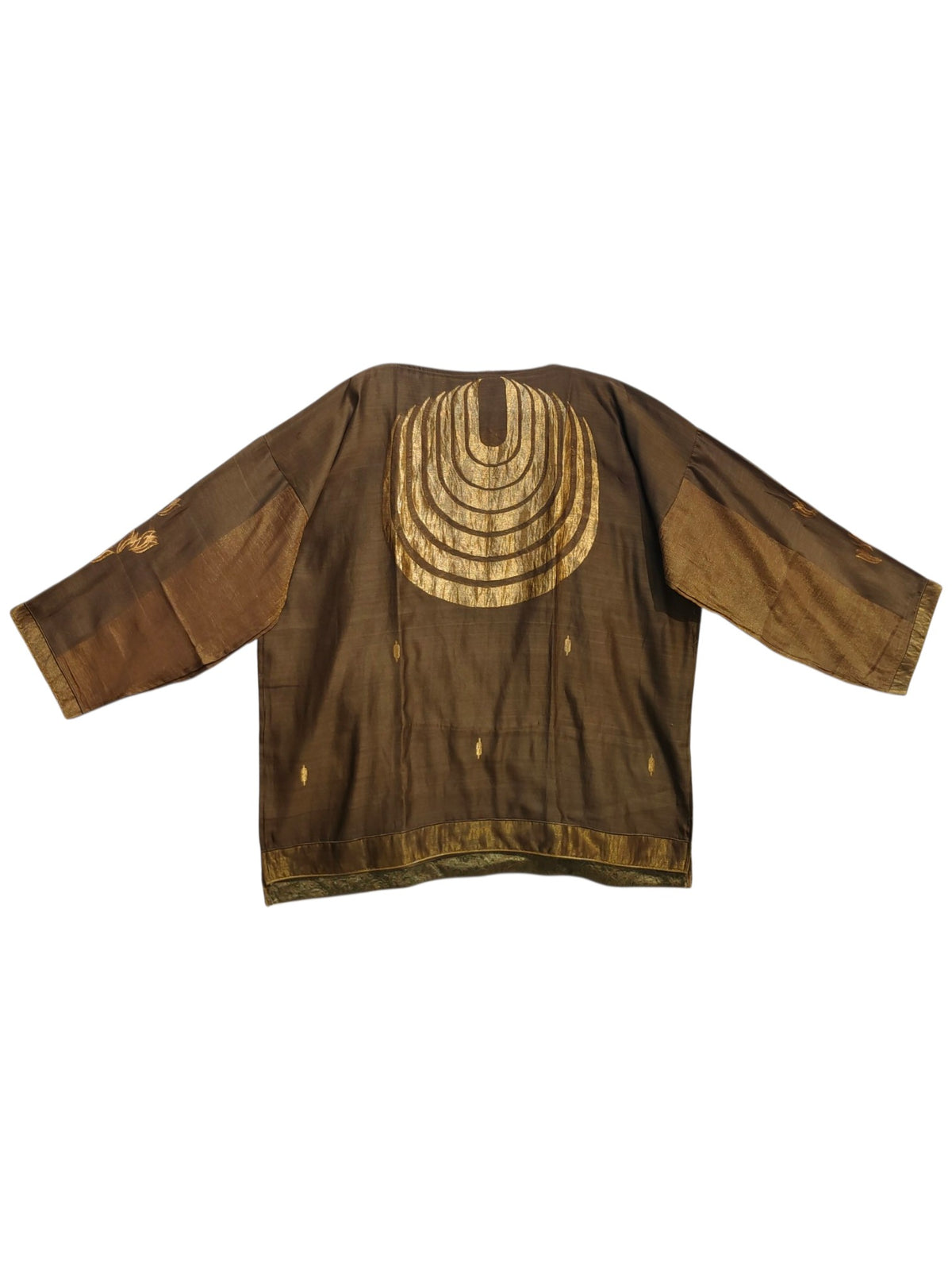 SemiStitched Chanderi Zari Woven Tunic