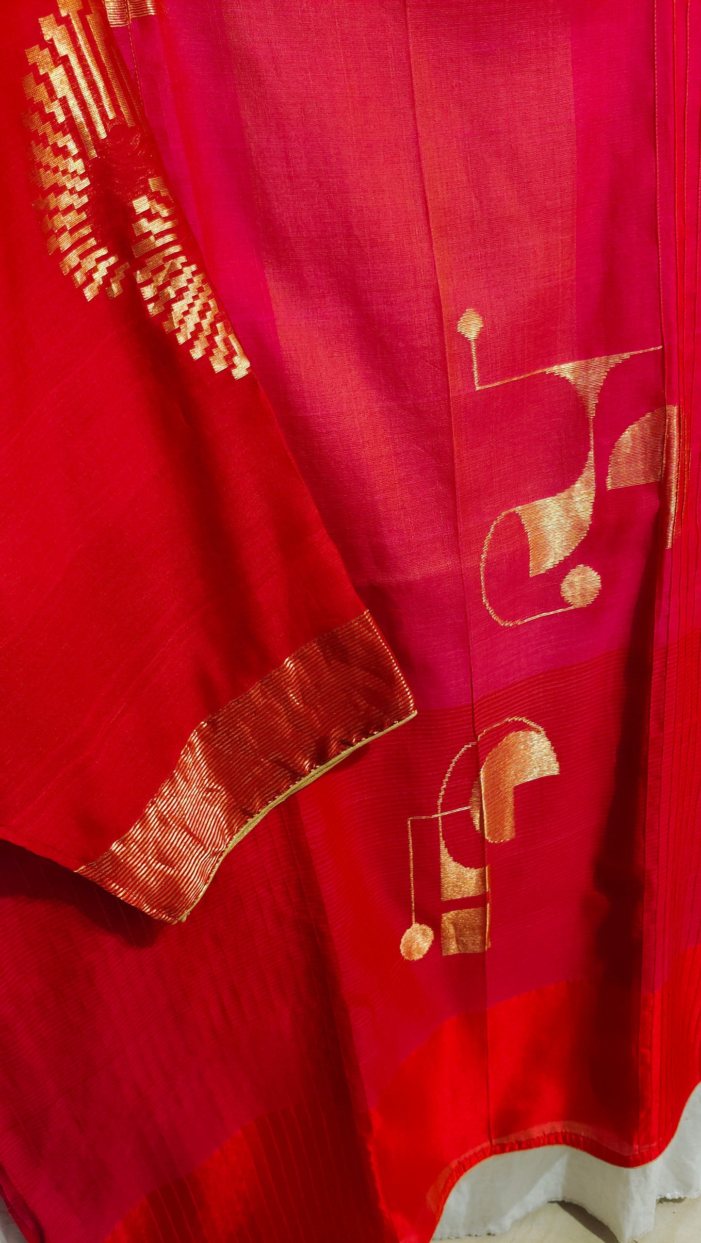 Semi Stitched Chanderi Formal Suitset