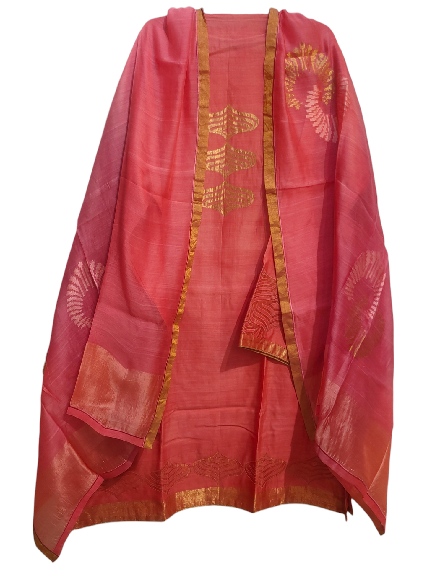 Semi Stitched Formal chanderi Suitset