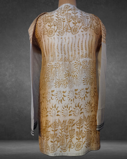 Semistitched Chanderi  Blockprinted Tunic VISHAL KAPUR STUDIO