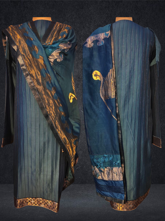 Semi Stitched Formal chanderi Suitset