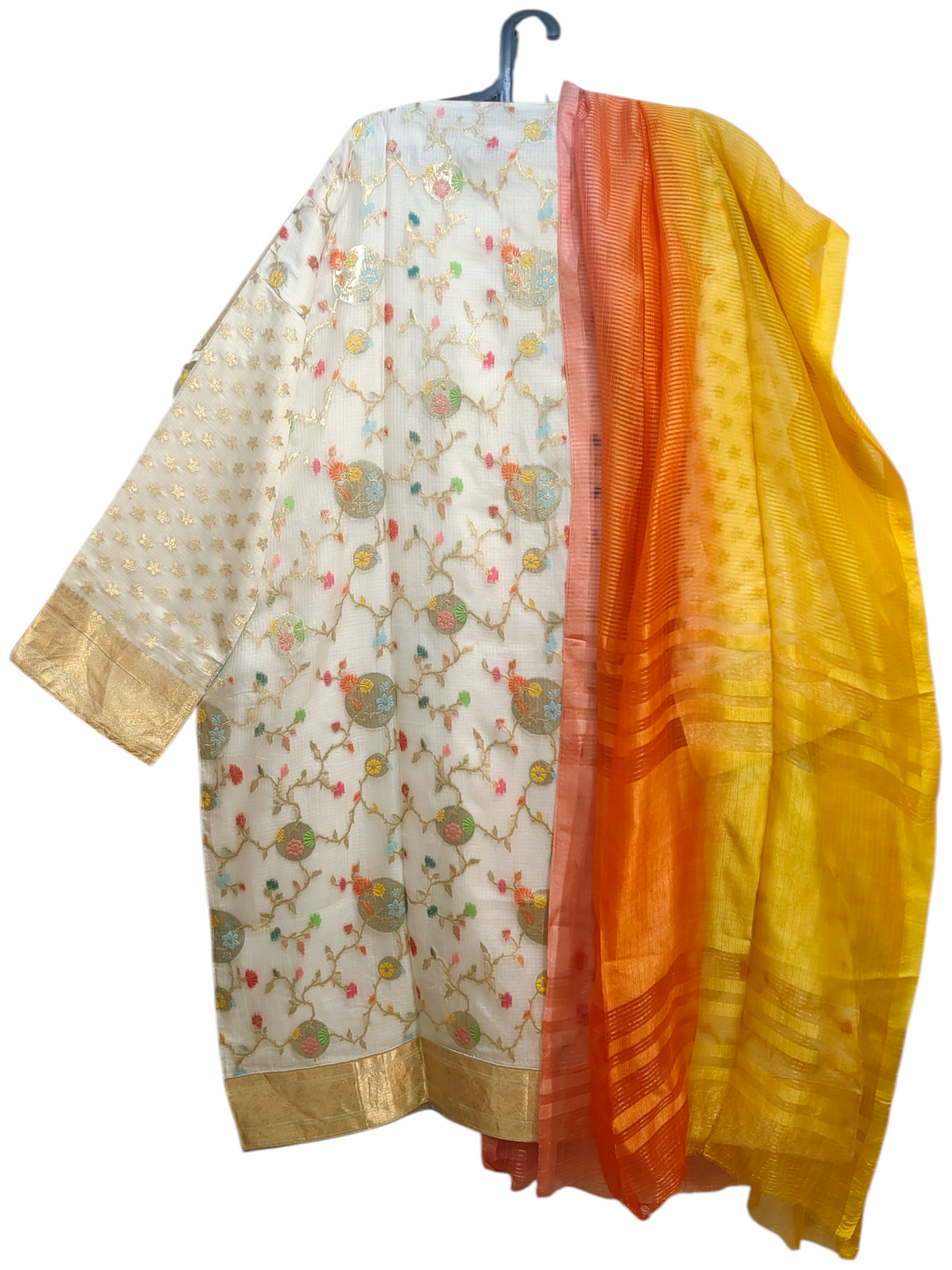 Semi Stitched Formal chanderi Suitset