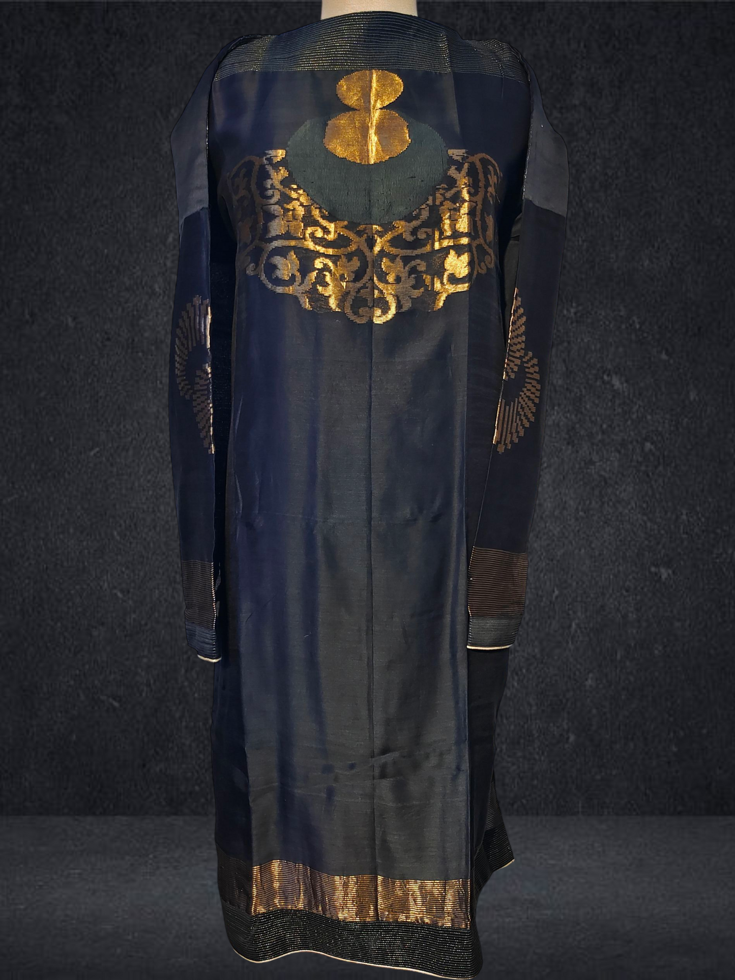 Semi Stitched Formal chanderi Kurta
