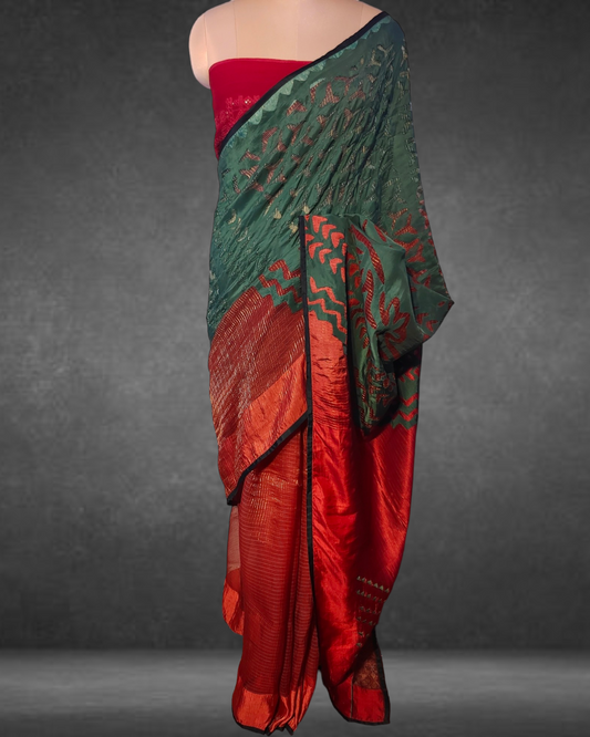 Formal Silk Katab Applique Saree(VKSR05MAY11) VISHAL KAPUR STUDIO