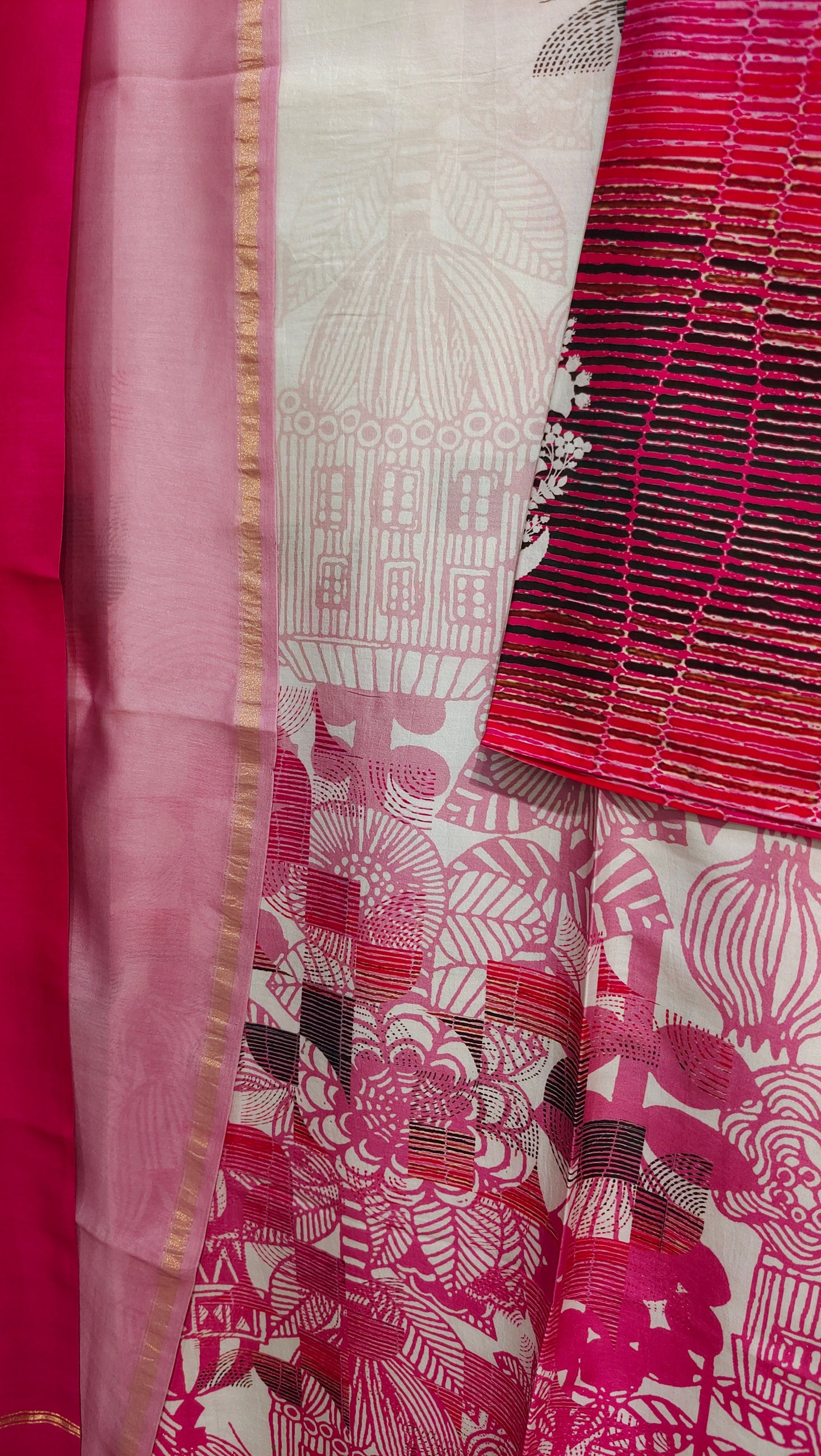 Semi Stitched Chanderi Casual Suitset VISHAL KAPUR
