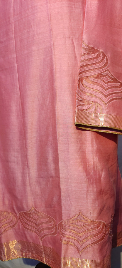 Semi Stitched Formal chanderi Kurta