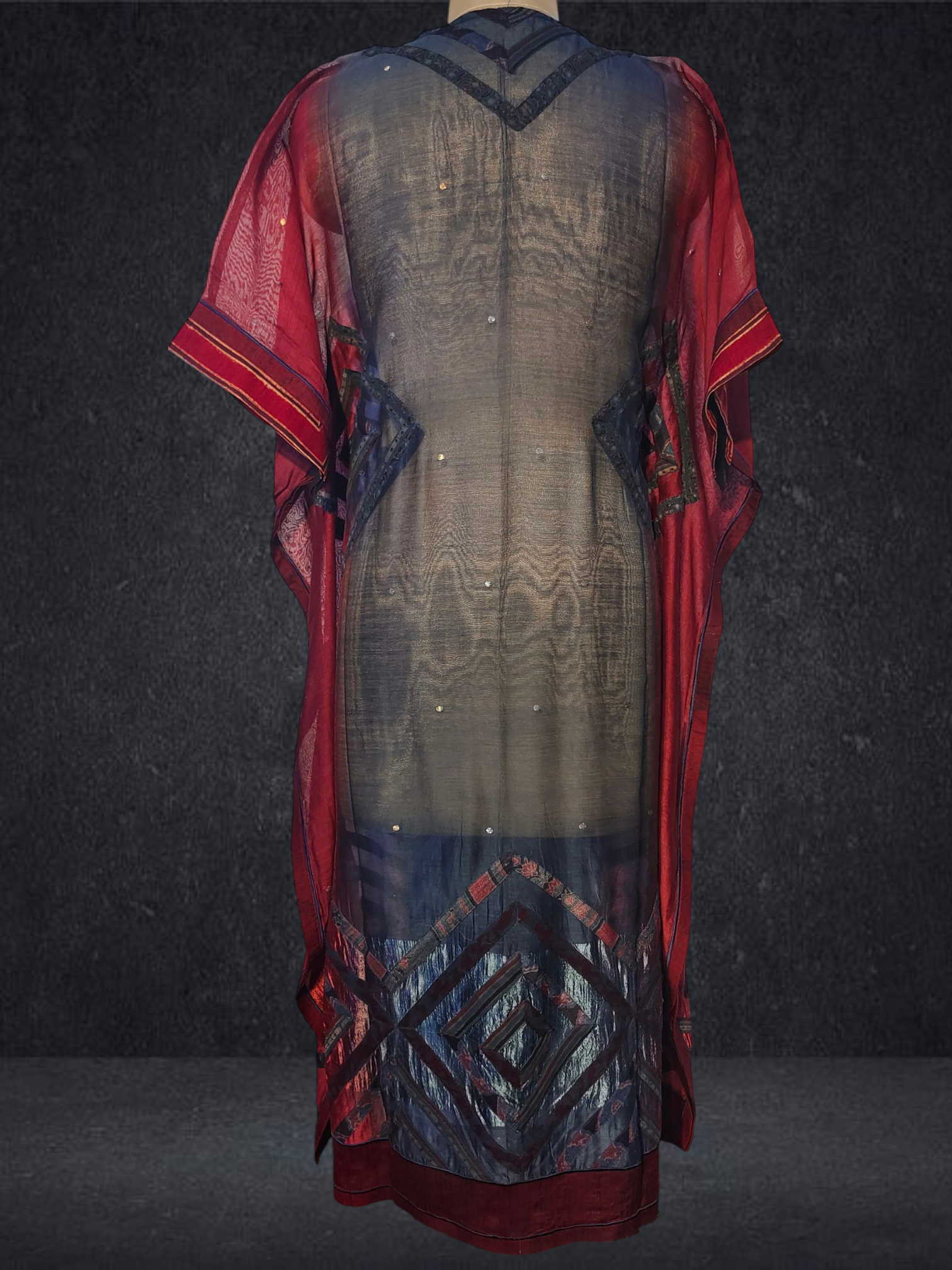Stitched Chanderi Ajrakh Kaftan VISHAL KAPUR STUDIO