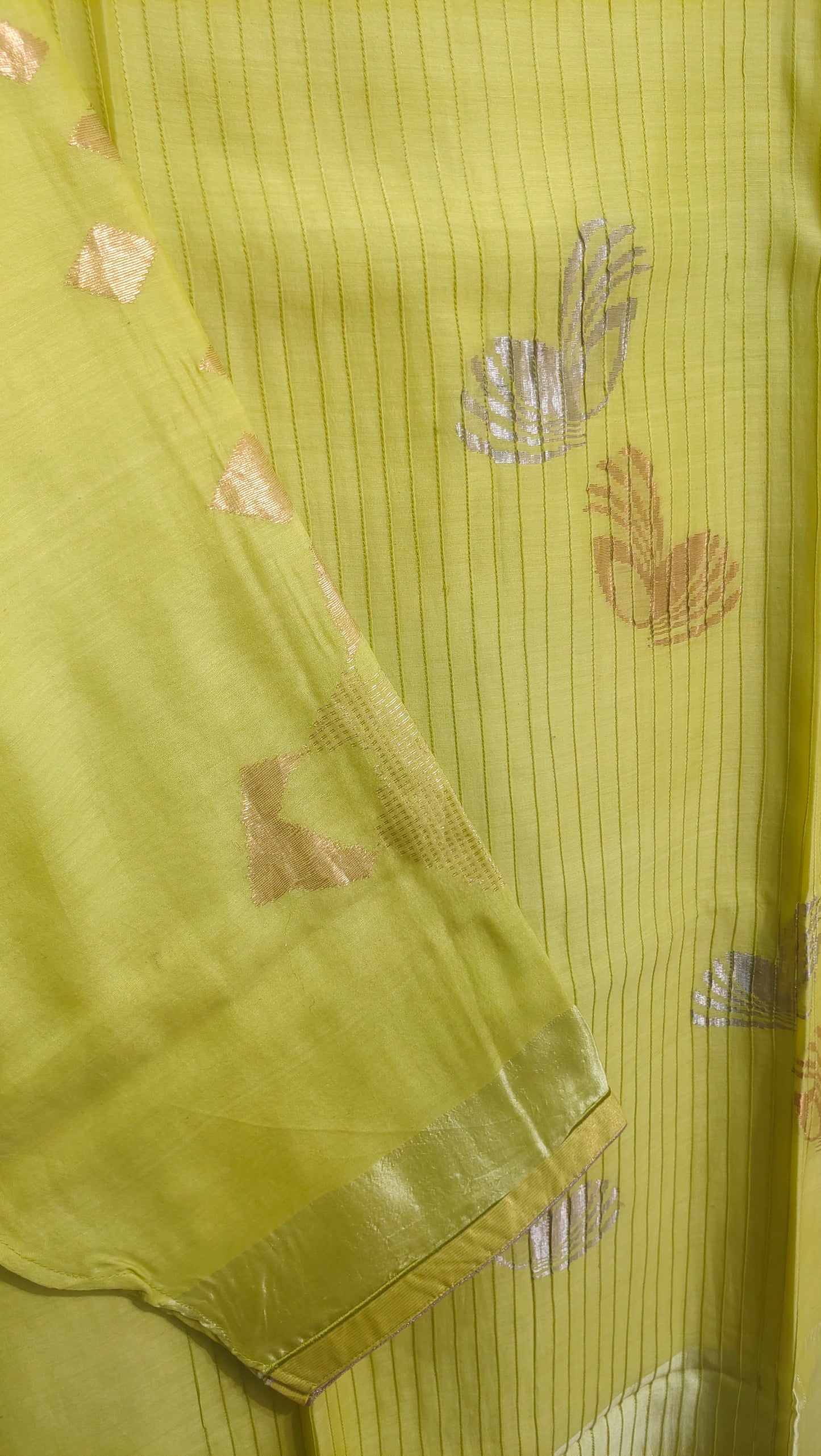 Semi Stitched Formal chanderi Suitset