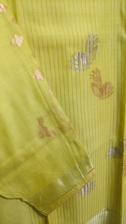 Semi Stitched Formal chanderi Suitset