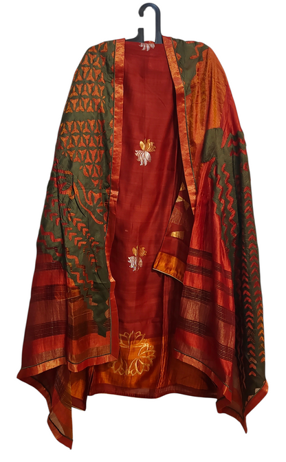 Semi Stitched Formal Chanderi Suitset