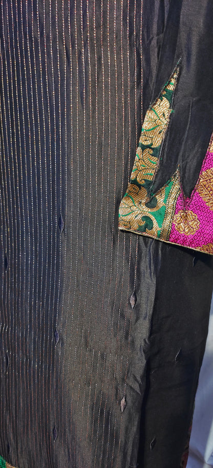 Semi Stitched Chanderi Kurta