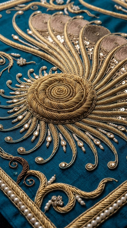 Customised Chanderi Embroidered set